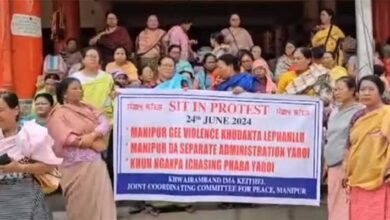 Manipur: Women vendors stage protest, demand discussion in Parliament on Manipur crisis