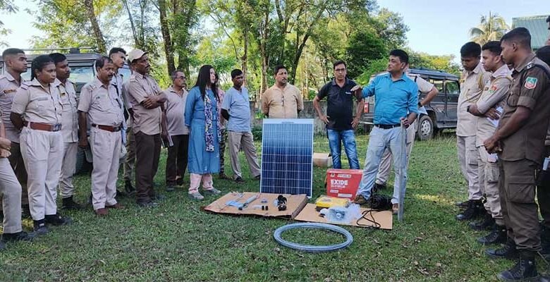 Assam: Goalpara Forest Division staff trained by Aaranyak on solar fence operation