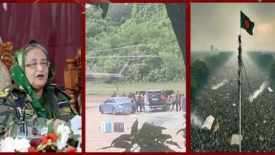 Sheikh Hasina Lands At Hindon Airbase Near Delhi, after fleeing Bangladesh