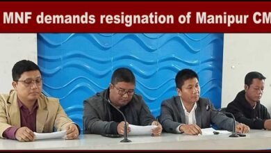 Mizoram- MNF demands resignation of Manipur CM