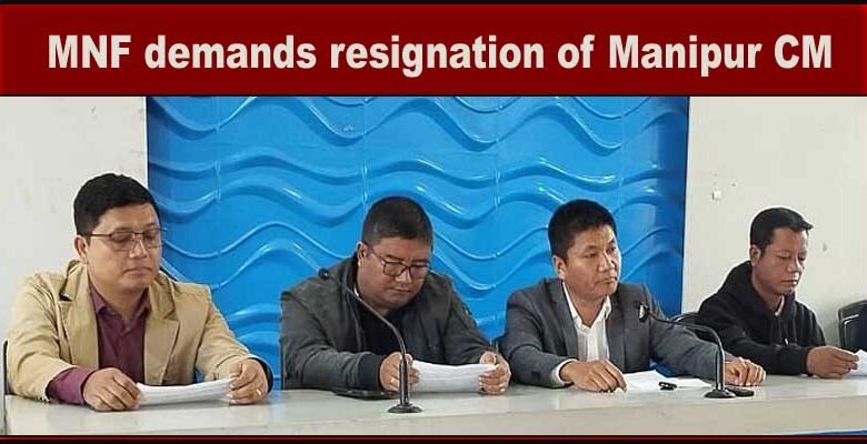 Mizoram- MNF demands resignation of Manipur CM