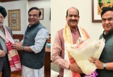Assam CM meets Union Ministers Hardeep Singh Puri, Arjun Ram Meghwal, Lok Sabha Speaker Om Birla