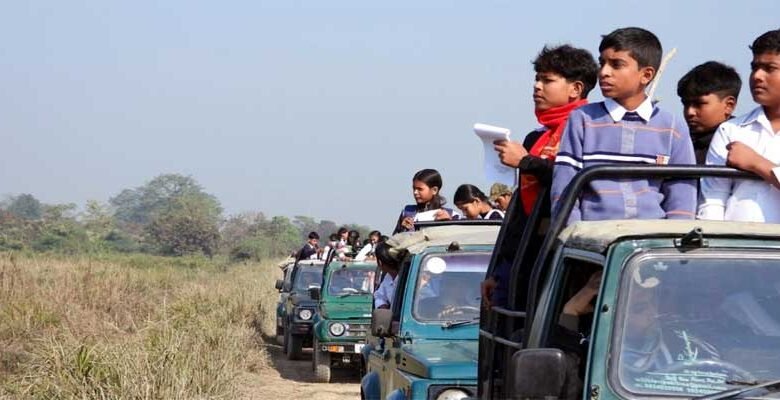 Assam: Aaranyak facilitates awareness, nature exposure for students around Pobitora WLS