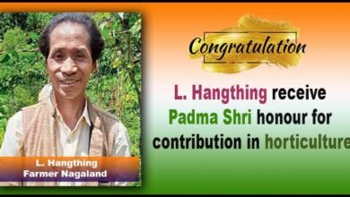 Nagaland: L. Hangthing receive Padma Shri honour for contribution in horticulture