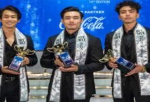 Nawang Dondup, Nikhil Okram and Salkwachang Debbarma Crowned 14th Set Wet Mega Mister North East