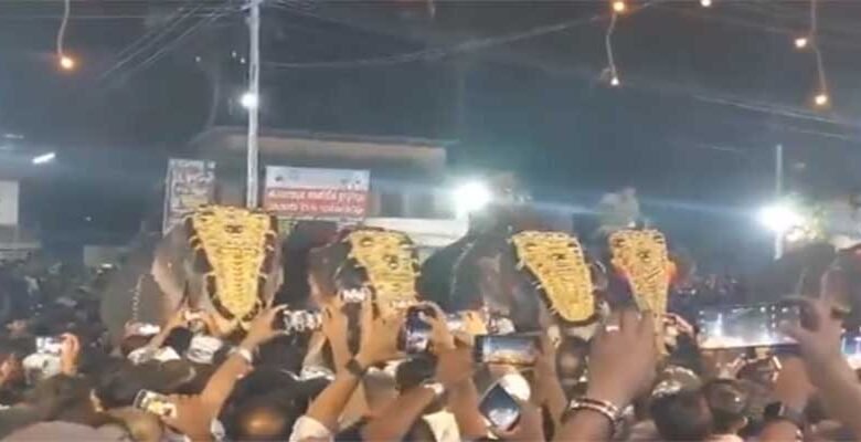 Kerala- 17 injured after Elephant turns violent during temple event in Malappuram