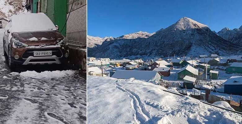 Sikkim Experienced Heavy Snowfal; Road to Nathula, Tsomgo Lake blocked