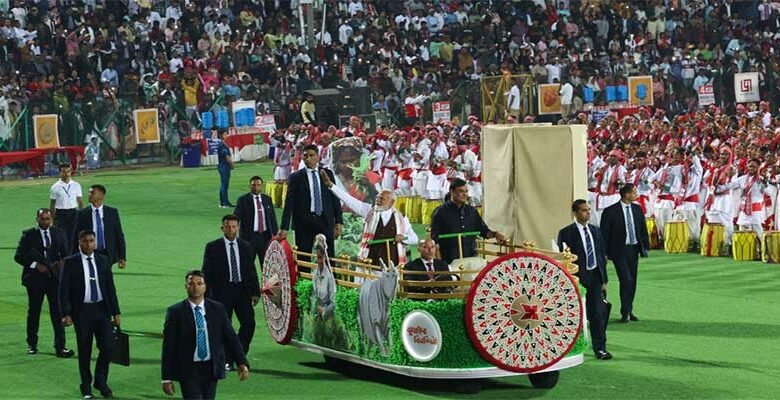 Assam: PM Modi participates in Jhumoir Binandini programme in Guwahati