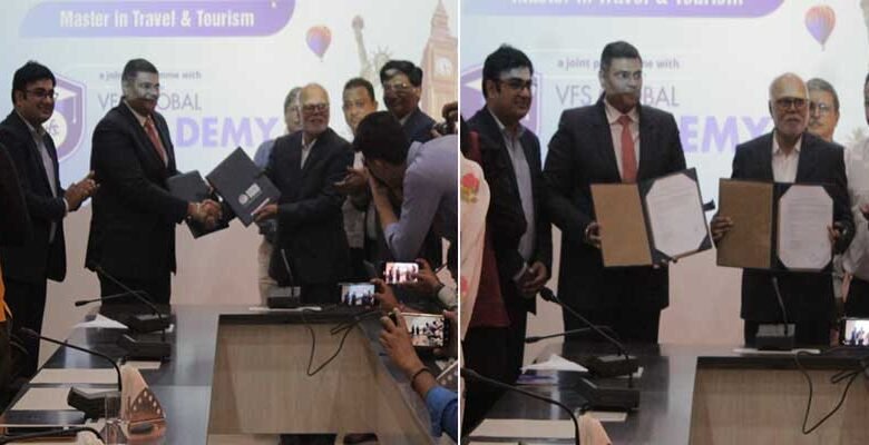 Assam down town University and VFS Global Academy Celebrate MOU Exchange to Forge New Academic Pathways