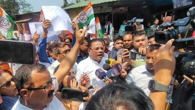 Assam: Massive Protest by Congress Outside SEBA Office in Guwahati
