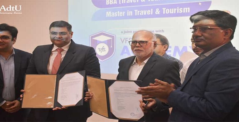 Assam down town University Signs MoU with VFS Global Academy for Global Travel Programmes