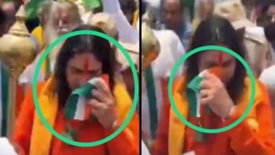 BJP MLA Balmukund Acharya Faces Backlash for Using Tricolor to Wipe Nose During Tiranga Yatra