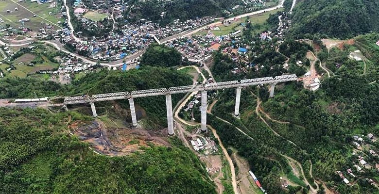 Manipur: NFR Completes Girder Launching on World's Tallest Railway Pier Bridge at Noney