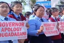 Protests Intensify in Imphal Over Removal of 'Manipur' from State Bus