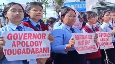 Protests Intensify in Imphal Over Removal of 'Manipur' from State Bus