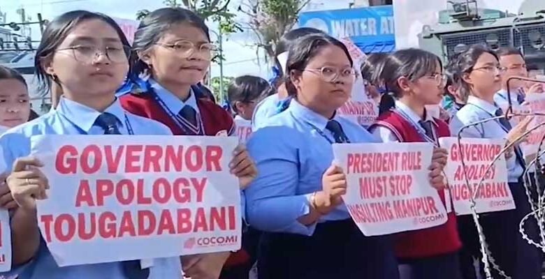 Protests Intensify in Imphal Over Removal of 'Manipur' from State Bus