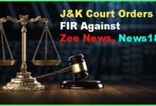 J&K Court Orders FIR Against Zee News, News18 for Defamatory Broadcasts Against Deceased Teacher