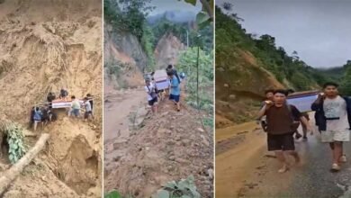VIRAL VIDEO- Villagers in Arunachal Carry Coffin Through Landslide Zone