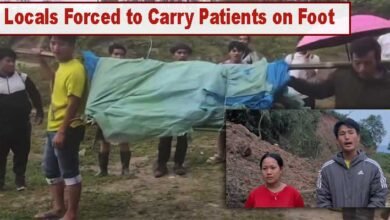 Viral Video- No Ambulance, No Access: Villagers Trek with Patients in Arunachal