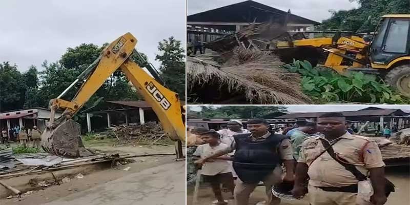 Assam: Eviction Drive in Lakhimpur, Assam Clears 235 Bighas, Affects Over 200 Families
