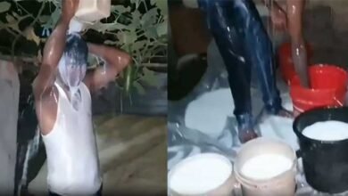 Viral Video: Man Celebrates Divorce with 40-Litre Milk Bath in Assam’s Nalbari