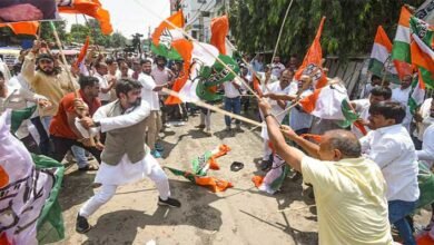 Clash Erupts Between BJP and Congress Workers in Patna Over Alleged Remarks Against PM Modi