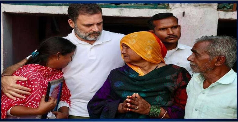 Rahul Gandhi Meets Grieving Family of Lynched Dalit Youth in Uttar Pradesh, Slams State Government for Oppression