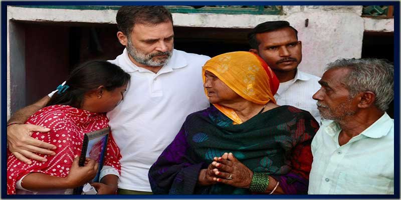 Rahul Gandhi Meets Grieving Family of Lynched Dalit Youth in Uttar Pradesh, Slams State Government for Oppression