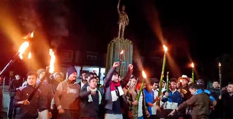 Bodo's Torchlight March Opposes Assam’s ST Decision