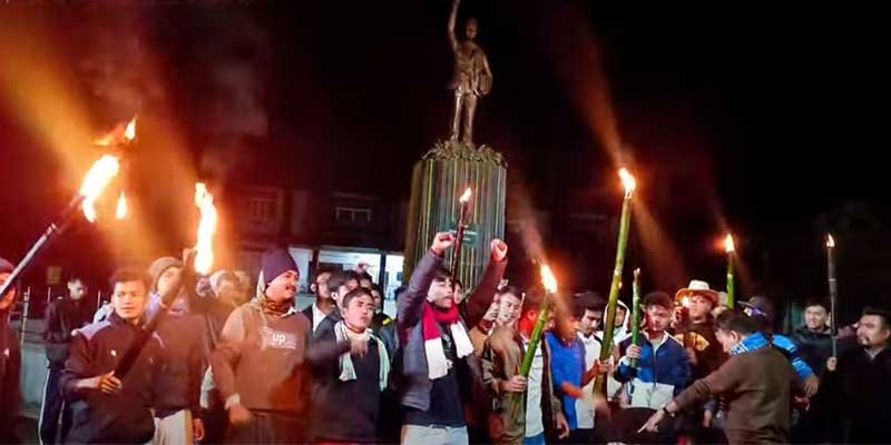 Bodo's Torchlight March Opposes Assam’s ST Decision