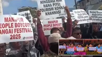 Manipur: Mass Protests by Displaced Persons Erupt Against Sangai Tourism Festival 2025