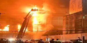 Assam: Massive fire guts Sohum Emporia in Guwahati