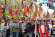Tripura- Protest in Agartala Against Alleged Anti-India Remarks by Bangladeshi Leader
