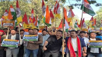 Tripura- Protest in Agartala Against Alleged Anti-India Remarks by Bangladeshi Leader