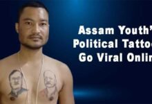 Assam Youth’s Political Tattoos Go Viral Online