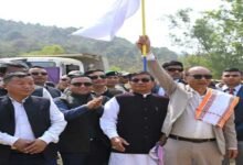 Manipur: CM flags off 18.5 Km Road Project in Imphal East