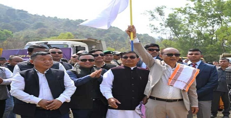 Manipur: CM flags off 18.5 Km Road Project in Imphal East
