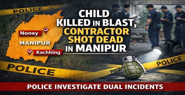Child Killed in Bomb Blast, Contractor Shot Dead in Manipur