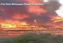Massive Fire Guts Mahayagna Pandal in Ayodhya; No Casualties Reported