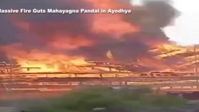 Massive Fire Guts Mahayagna Pandal in Ayodhya; No Casualties Reported