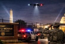 Security Scare at Washington after Unidentified Drones Detected Over US Military Base