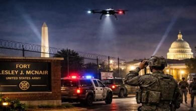 Security Scare at Washington after Unidentified Drones Detected Over US Military Base