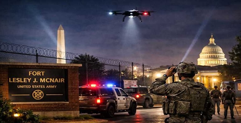 Security Scare at Washington after Unidentified Drones Detected Over US Military Base