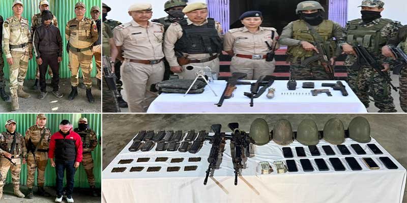 Major Crackdown on Militants Across Manipur, 17 Cadres Nabbed, Huge arms recovered