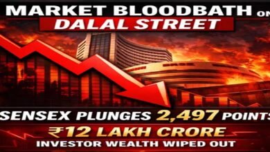 Historic Stock Market Bloodbath Rocks Dalal Street: Sensex Plunges 2,497 Points, ₹12 Lakh Crore Wiped Out