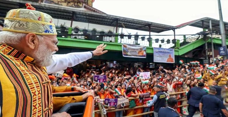 Sikkim: PM Modi Holds Roadshow in Gangtok