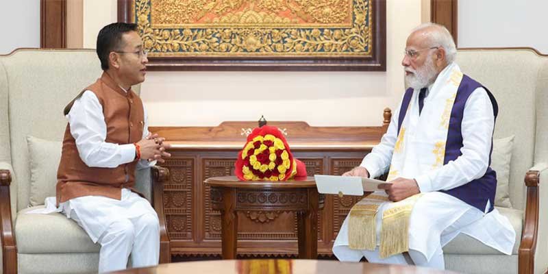 Sikkim CM Meets PM Modi, invites him to the state’s Golden Jubilee celebrations.