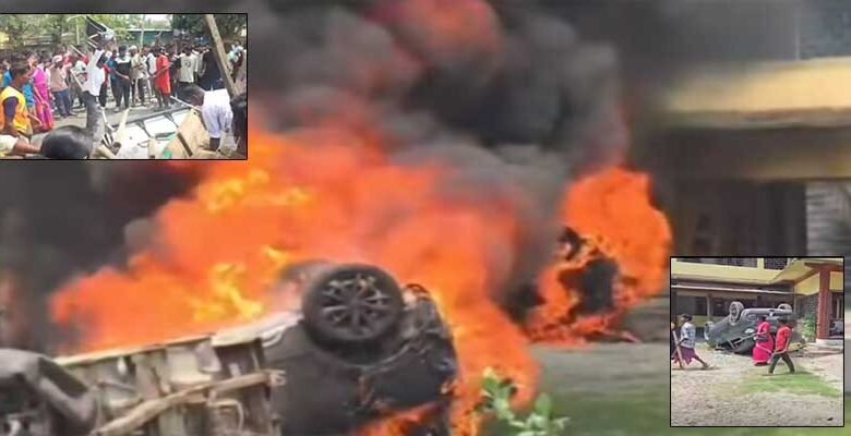 Assam: Violence Erupts at Runikata Forest Office in Chirang, Vehicles Torched, Police Fire in Air