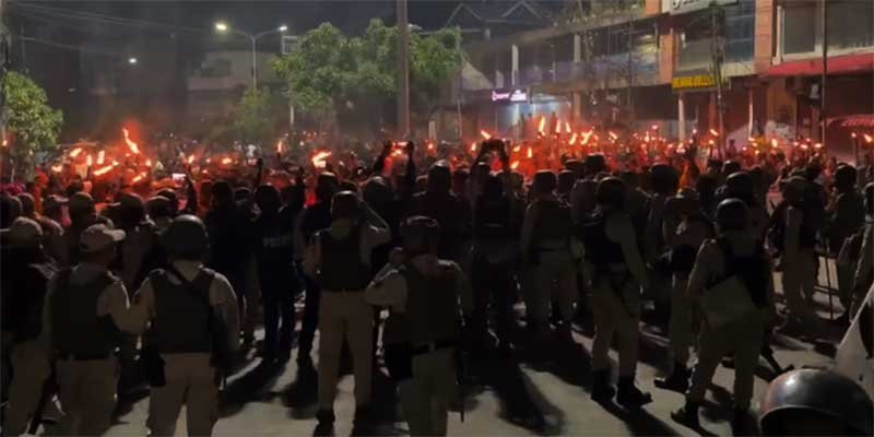Torch Rally, Protest Continue Amid Curfew in Manipur