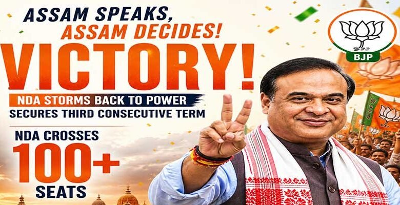 NDA Registers Hat-Trick Win in Assam